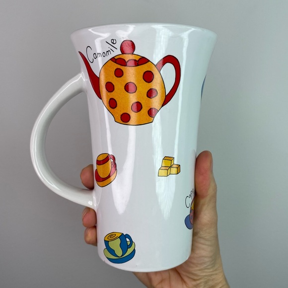 Large Tall Porcelain Ceramic Tea / Coffee Mug - Picture 3 of 7